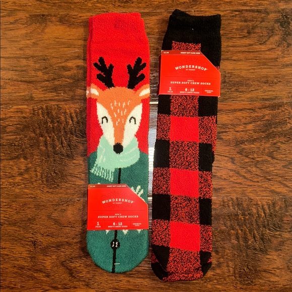 Wondershop Other - NWT Wondershop Super Soft Christmas Crew Socks (2 Pair)